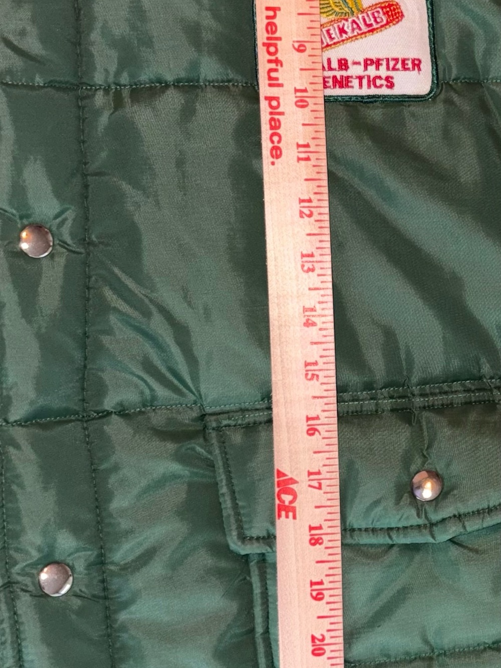 Dekalb Agricultural Swingster Satin Puffer Jacket Puffy Coat Vintage Retro Farm - Picture 13 of 16